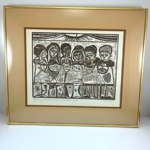 Irving Amen Signed "Many Children Dwell in My Father's House'" numbered 57/100.